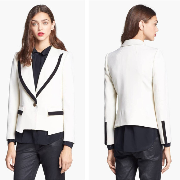 Rachel Zoe 'Foster' Peak Lapel Single Button Jacket (0) - Picture 2 of 6